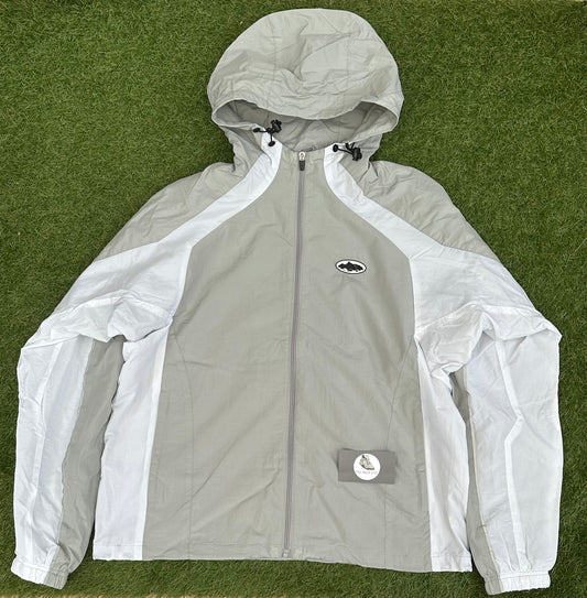 Corteiz Alcatraz Spring Windbreaker Jacket In Grey/White